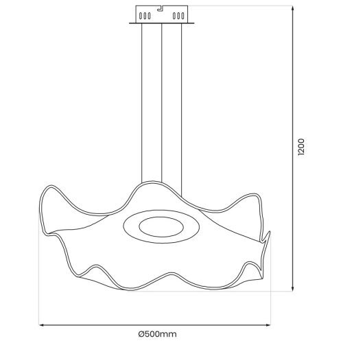  LED luster na sajli LARGO LED/16W/230V zlatna Slike
