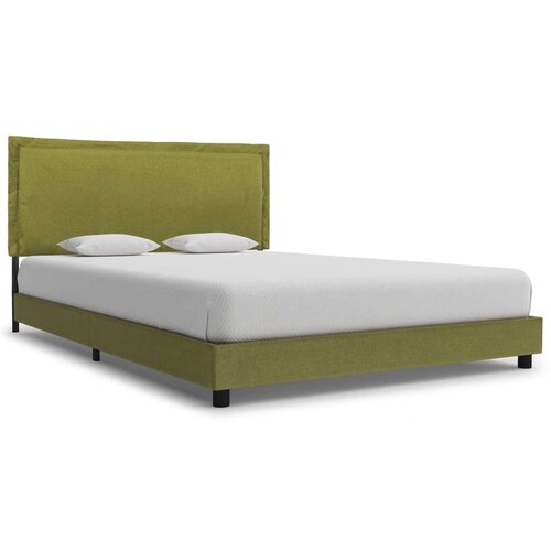  Posteljni okvir brez vzmetnice zelena tkanina 135x190 cm, (21829446) Slike
