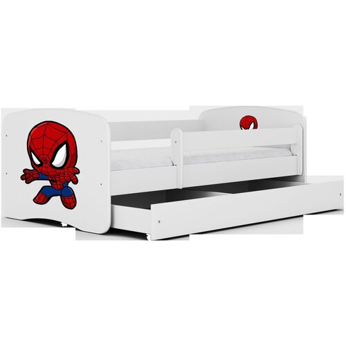 Drveni dječji krevet SPIDERMAN s ladicom - 180x80 cm plavi Slike