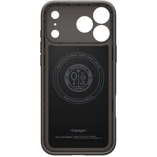 Spigen Thin Fit MagSafe maska za iPhone 17 Pro ACS10341 - Gunmetal Slike