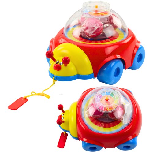  Ladybug Ride-on Pull Toy With Balls And Clock Colorful Cijene