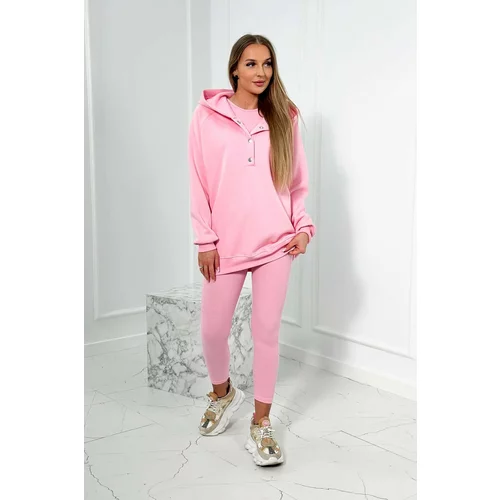 Kesi Set 3in1 sweatshirt, top and leggings light pink