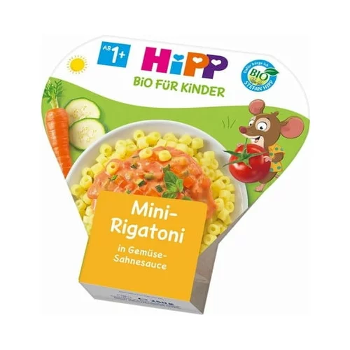 Hipp bio otroški obrok: Rigatoni v zelenjavni smetanovi omaki