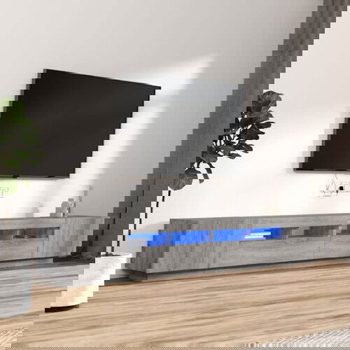 The Living Store Komplet TV omaric LED 3-delni siva sonoma inženirski les - Komplet TV Omaric, (21374307) Slike