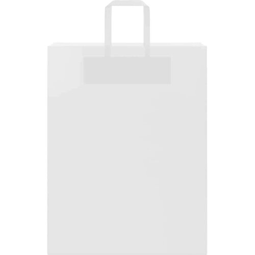 VidaXL Papirnate vrećice 250 kom s ručkama bijele 32x12x42 cm Slike