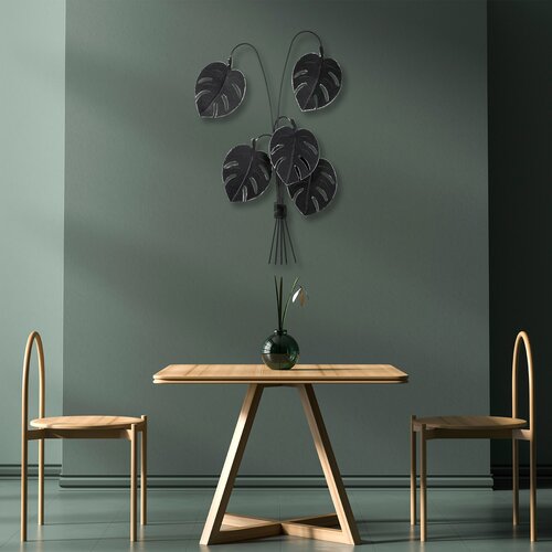 Opviq Zidna dekoracija Monstera, 60x100x12 cm, Crna Cene