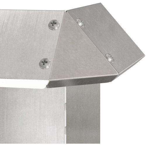 VidaXL Ograda protiv puževa Srebrno 13,5 x 13,5 x 25 cm Slike