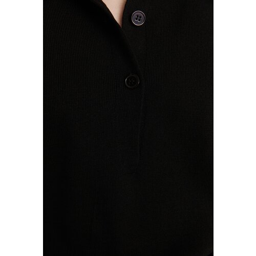 Trendyol Black Polo Collar Knitwear Sweater Cene