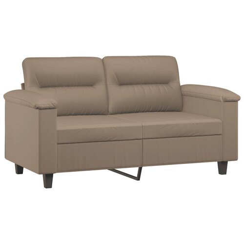  3-dijelni set sofa s jastucima boja cappuccina od umjetne kože Slike