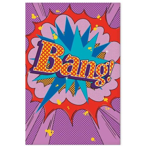  Slika - Comic Street Art (1-part) - Colorful Text on Vibrant Background 20x30 Na talijanskom platnu Cene