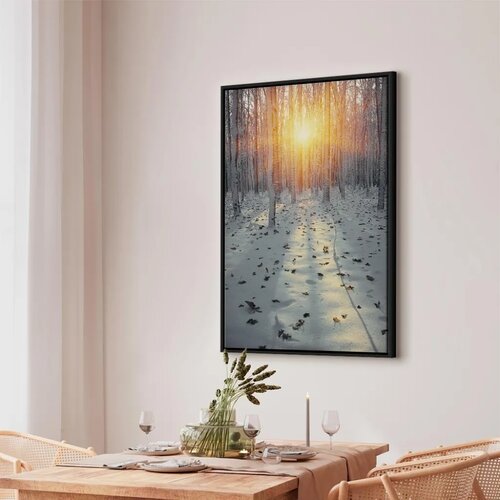  Slika - Winter Afternoon (1 Part) Vertical 40x60 U crnom drvenom okviru Cene