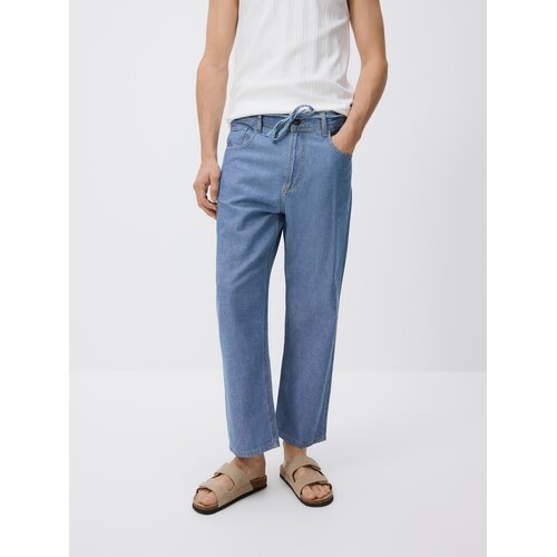 Reserved Relaxed straight traperice - plavo Cijene