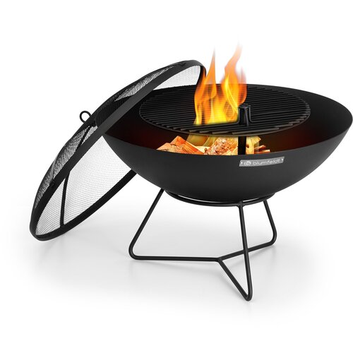 Blumfeldt orbit, 3 v 1 jekleno ognjišče, Ø 60 cm, 40 cm žar, miza, črna Cene