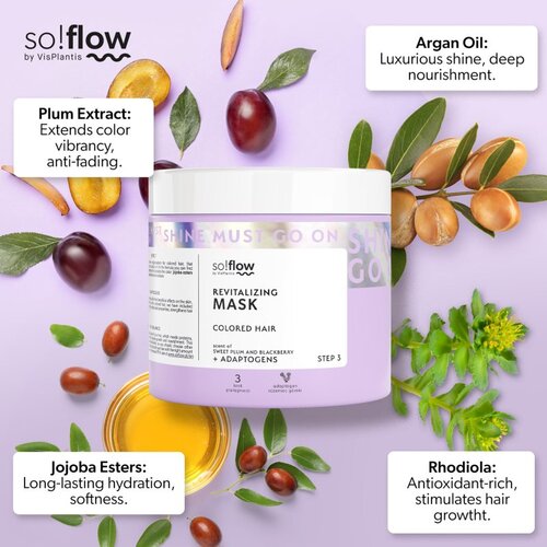 SoFlow Revitalizing Mask intenzivna revitalizacijska maska za barvane lase 400 ml Slike
