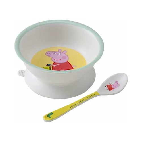 Petit Jour Peppa Pig - skodelica za hranjenje s priseskom in žlica