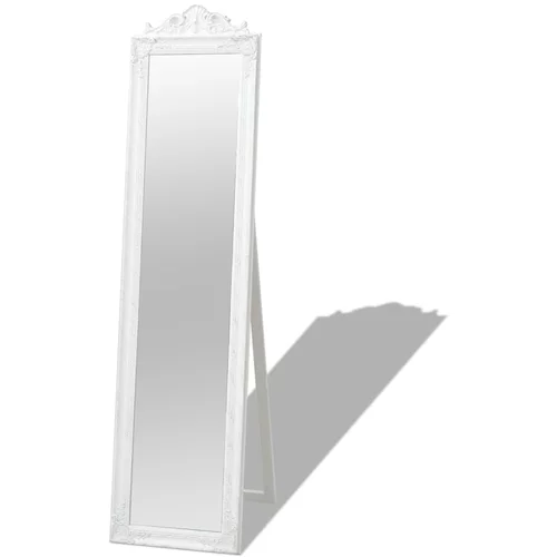 vidaXL Samostojeće Ogledalo Barokni stil 160x40 cm Bijela boja