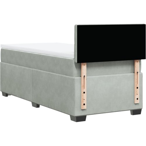 Box spring krevet s madracem svjetlosivi 90x190 cm bar&amp;scaron;unasti Slike