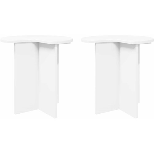  Bocni stol 2 pcs Bijela Ø 39 x 38 cm Konstruirano drvo Cene