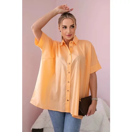 Kesi Apricot cotton shirt with short sleeves