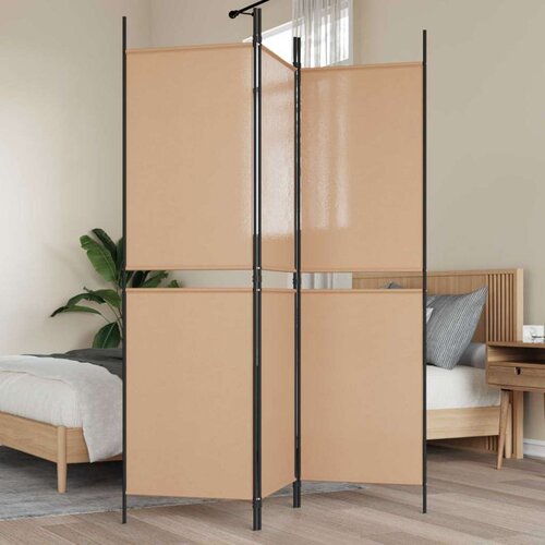  3-Panelni Pregradni Zid Bež 150 x 180 cm Tkanina - Bež 150 x 180 cm Cene