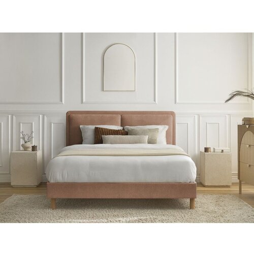 Bobochic Paris Pra&amp;scaron;no rožnata oblazinjena oblazinjena zakonska postelja z letvenim dnom 180x200 cm Mara &amp;ndash; Slike