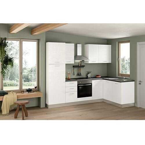 Marinelli Cucine Montažna kutna kuhinja Idra (Š x D: 270 x 160 cm, Bijela, S električnim uređajima, Sudoper na desnoj strani) Cijene