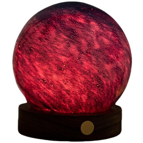 Gingko LED namizna svetilka v temni naravni barvi s steklenim senčilom (vi&amp;scaron;ina 9 cm) Galaxy Breeze &amp;ndash; Slike