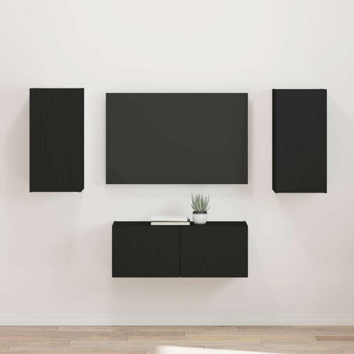  Komplet TV omaric 2 pcs Črna Konstruiran les, (5000132353) Cene