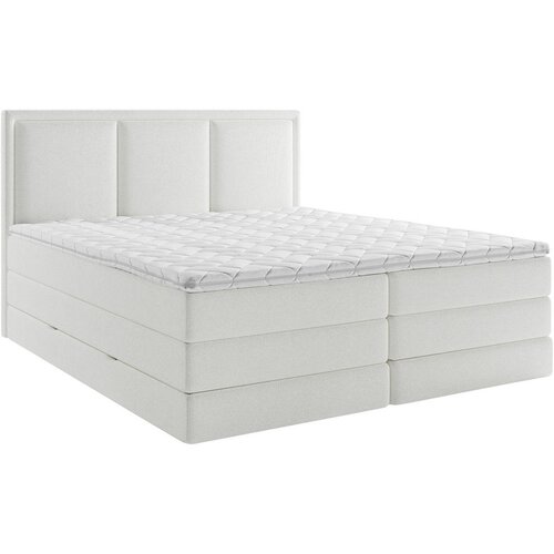 MID.YOU POSTELJA BOXSPRING 140 cm x 200 cm , tekstil bela Cene