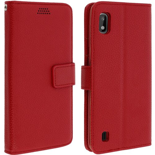 AVIZAR folio case držalo za kartice in stojalo za video, zrnat ucinek - rdeca str. samsung galaxy A10, (20599545) Cene