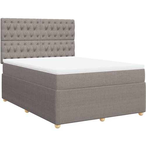 Maison Chic Box spring postelja - Vzmetna postelja z vzmetnico taupe 160x200 cm blago SL11441, (21883954) Slike