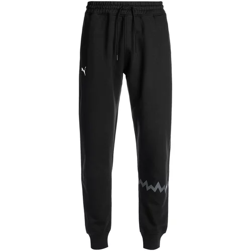 Puma Športne hlače siva / črna