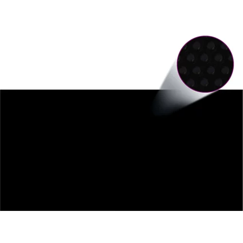 vidaXL Pokrivalo za bazen črno 488x244 cm PE