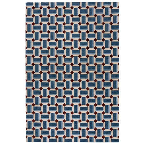 Flair Rugs Plavi tepih 155x230 cm Lennox Geometric – Cijene