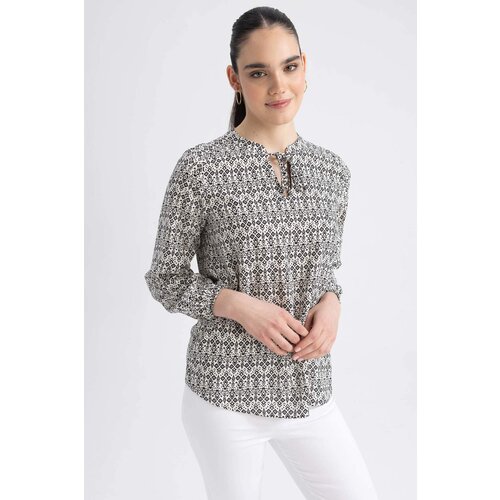 Defacto Crew Neck Regular Fit Long Sleeve Blouse Slike
