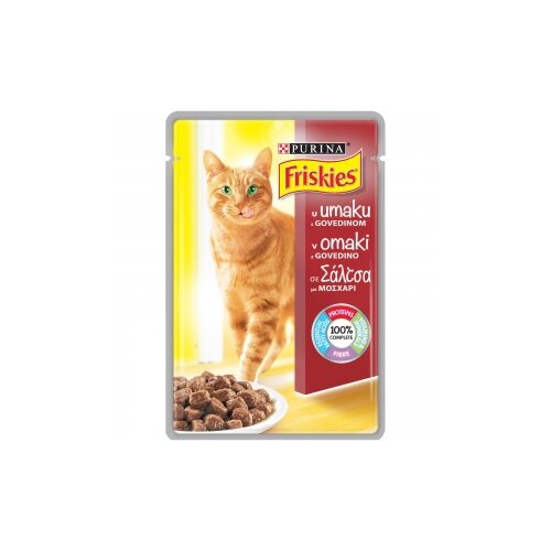 Friskies PURINA Vlažna hrana za mačke, Sos, Govedina, 85 g Slike