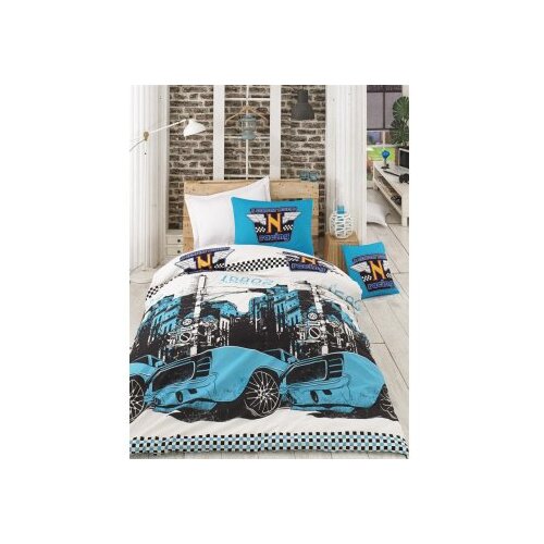 Lessentiel Maison ranforce posteljina (200 x 220) bolide turquoise Cene