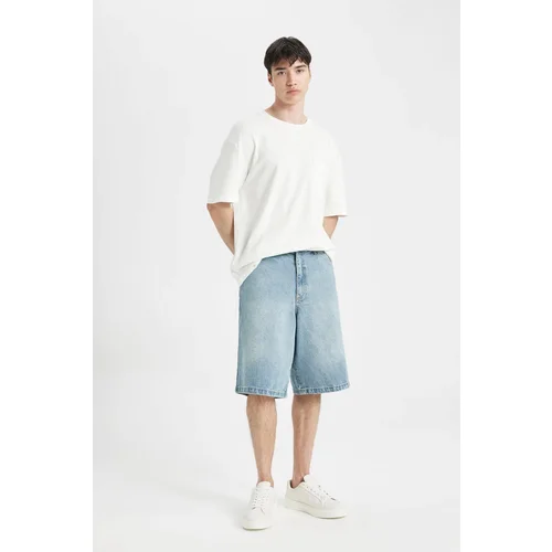 Defacto Baggy Jean Bermuda Shorts