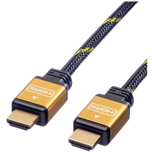 Roline HDMI priključni kabel HDMI-A vtič 15.00 m črna\, zlata 11.04.5560 dvojno oklopljen\, pozlačeni konektorji HDMI kabel, (20419082) Cene