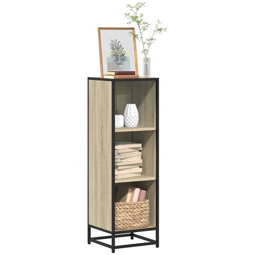 VidaXL Knjižna omara sonoma hrast 33,5x33x107,5 cm inženirski les Slike