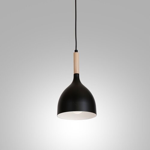  Luster na sajli NOAK WOOD 1xE27/15W/230V crna/buk Slike