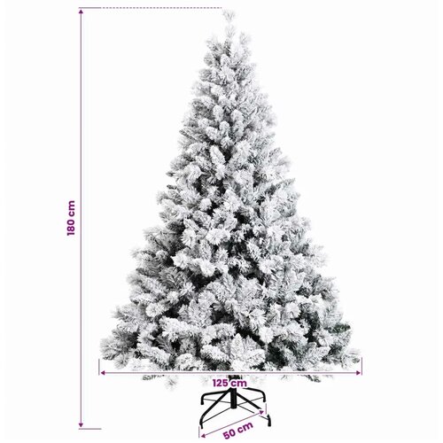  Umjetno božićno drvce s kuglicama 180 cm 300 LED lampica - Zelena i bijela 180 cm s LED-ima i crnim lopticama Slike