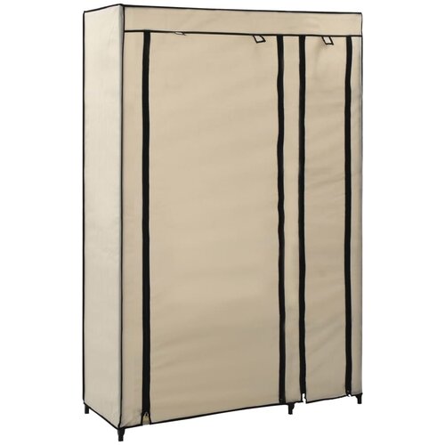 Furnova Zložljiva garderobna omara blago 110x45x175 cm krem, (21930137) Cene