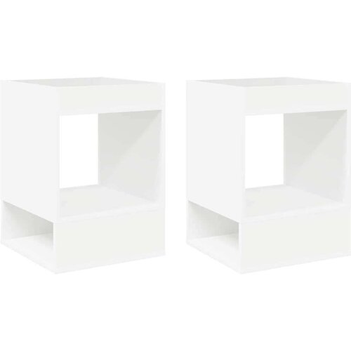  Konačna Stolić 2 pcs Bijelo 40 x 40 x 56 cm Konstruirano drvo Slike
