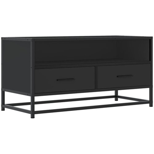 Maison Chic TV omarica - TV enota - Televizijska omarica črna 80x34,5x40 cm inženirski les in kovina, (21699840) Cene