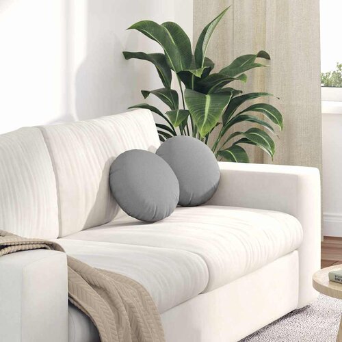 vidaXL Sedežne blazine 2 pcs Oblačno siva &Oslash;30 x 13 cm blago Cene