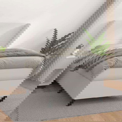  Box spring postelja z vzmetnico bela 90x200 cm umetno usnje, (20791197) Slike
