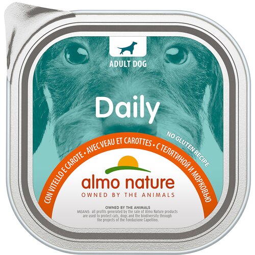 Almo Nature Daily 9 x 300 g - Teletina in korenje Cene