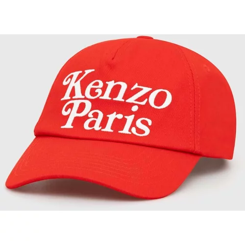 Kenzo Pamučna kapa sa šiltom boja: crvena, s aplikacijom, FE58AC511F42.21