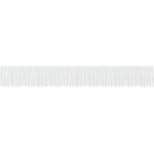 VidaXL Čipkasta Zavesa z zavesami Bela 100 x 1200 cm Poliester, (5000149143) Slike